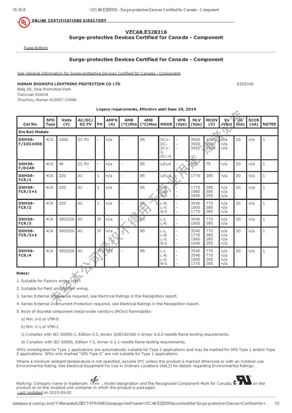 FC系列-UL證書-VZCA8-385