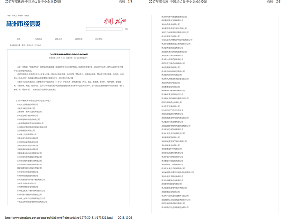 株洲中小企業(yè)100強